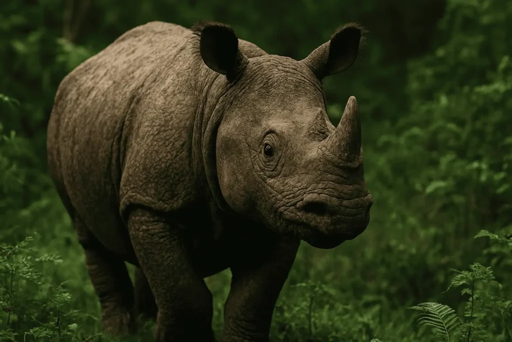 rare Javan rhino