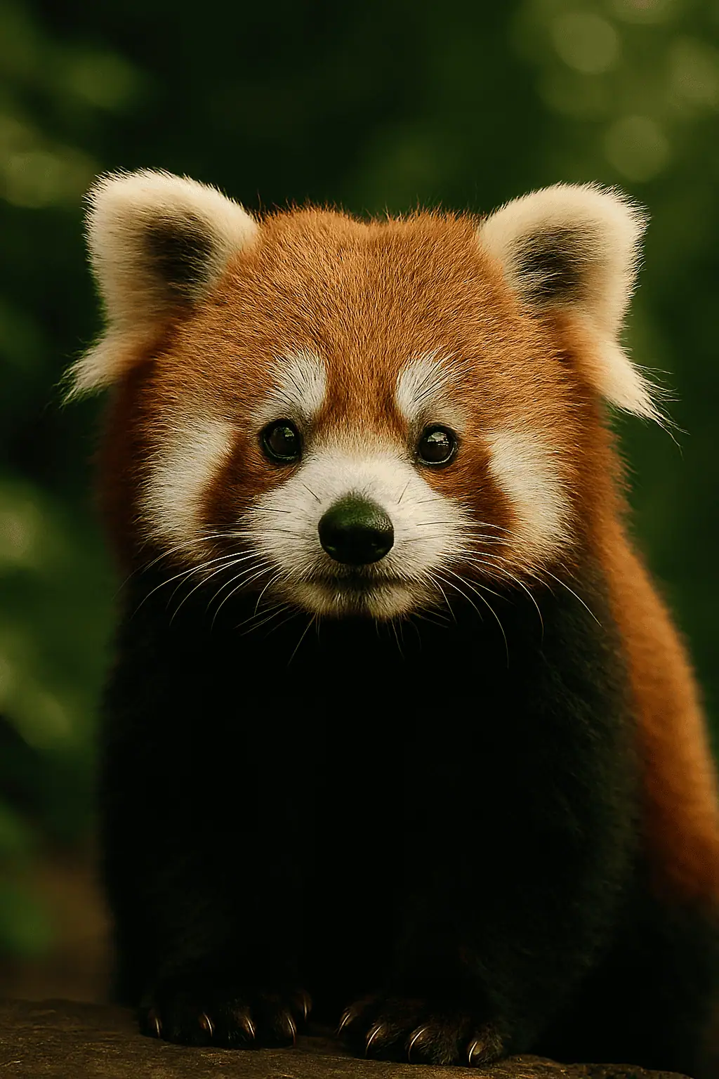Rare red panda