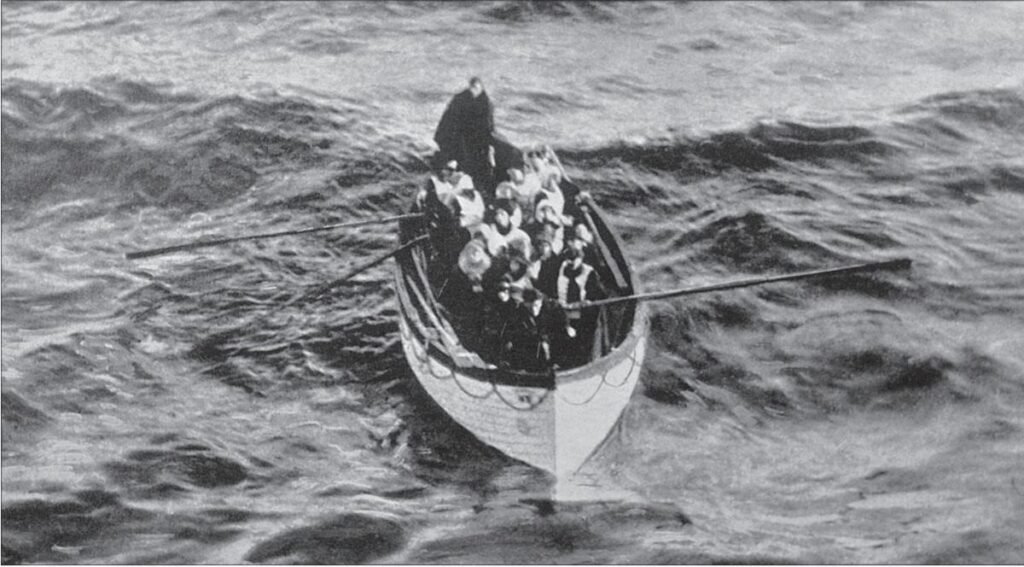 Titanic Survivors in a Lifeboat